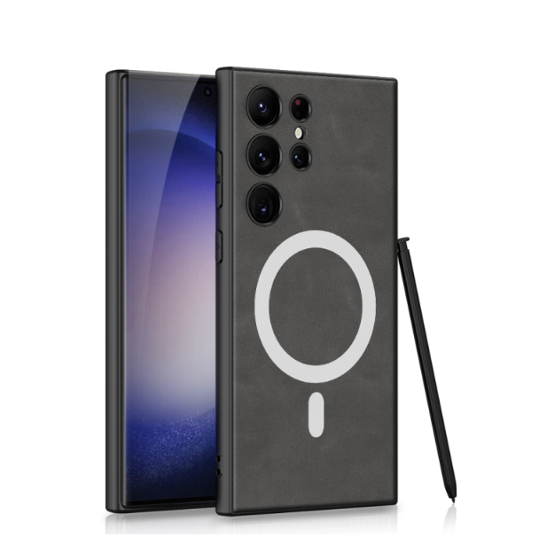 GKK MagSafe Skin Feel PU Leather Case - For Samsung Galaxy S23 Ultra - mosaccessories